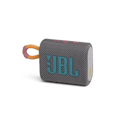 JBL Go 3 Waterproof Portable Speaker with Bluetooth, Built-in Battery, Grey