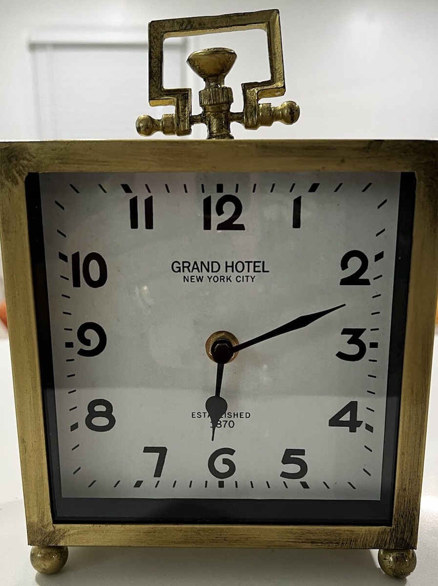 GRAND HOTEL 掛時計 約35cm x 25cm New York Grand Hotel Clock - [Consumer]47th & Main