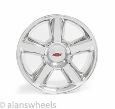 4 New Chevy Silverado Avalanche Ltz Chrome 20 Wheels Rims Red Bowtie 5308