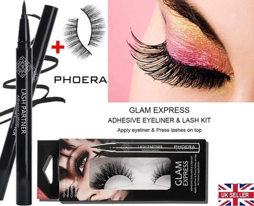 PHOERA Self-Adhesive Magic Eyeliner Pen With Waterproof No Glue Needed Lashes UK