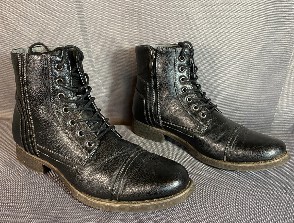 Steve Madden Men's 8.5 Black Cap Toe 