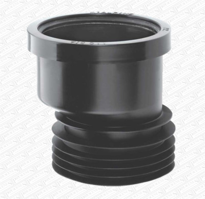 Offset Ablauf Adapter 4'' Boden PVC Abfall auf Ton Gusseisen Sanitär Adapter SCHWARZ