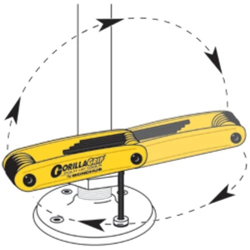 Bondhus Gorilla Grip Hex Fold Up Wrench Set Metric MM 1.5-6mm MADE IN USA 12592 - Image 2 of 4