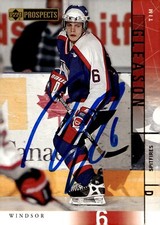 Tim Gleason - Signed 2000-01 Upper Deck Prospects Card #29