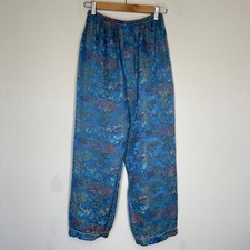 Cheongsam Silky Pajama Pants Kids Girls Size XL Asian Motifs Chinese Japanese