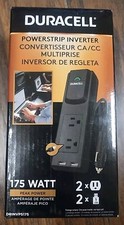 New Duracell Powerstrip Inverter 175 Watt Peak Power Model DRINVPS175 New