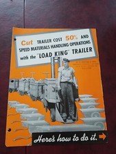 Folleto publicitario vintage 1942 de YALE & TOWNE.  Gato eléctrico para remolque Load King