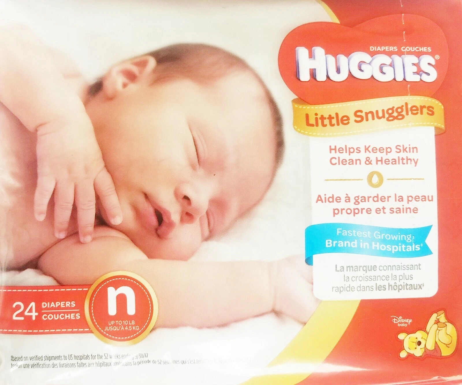 Huggies 52238 Newborn up to 10lbs Umbilical Cut-Out QTY 48 Diapers