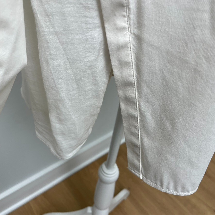 Lafayette 148 Button UP Blouse Top Womens 12 White Old Money Capsule Wardrobe