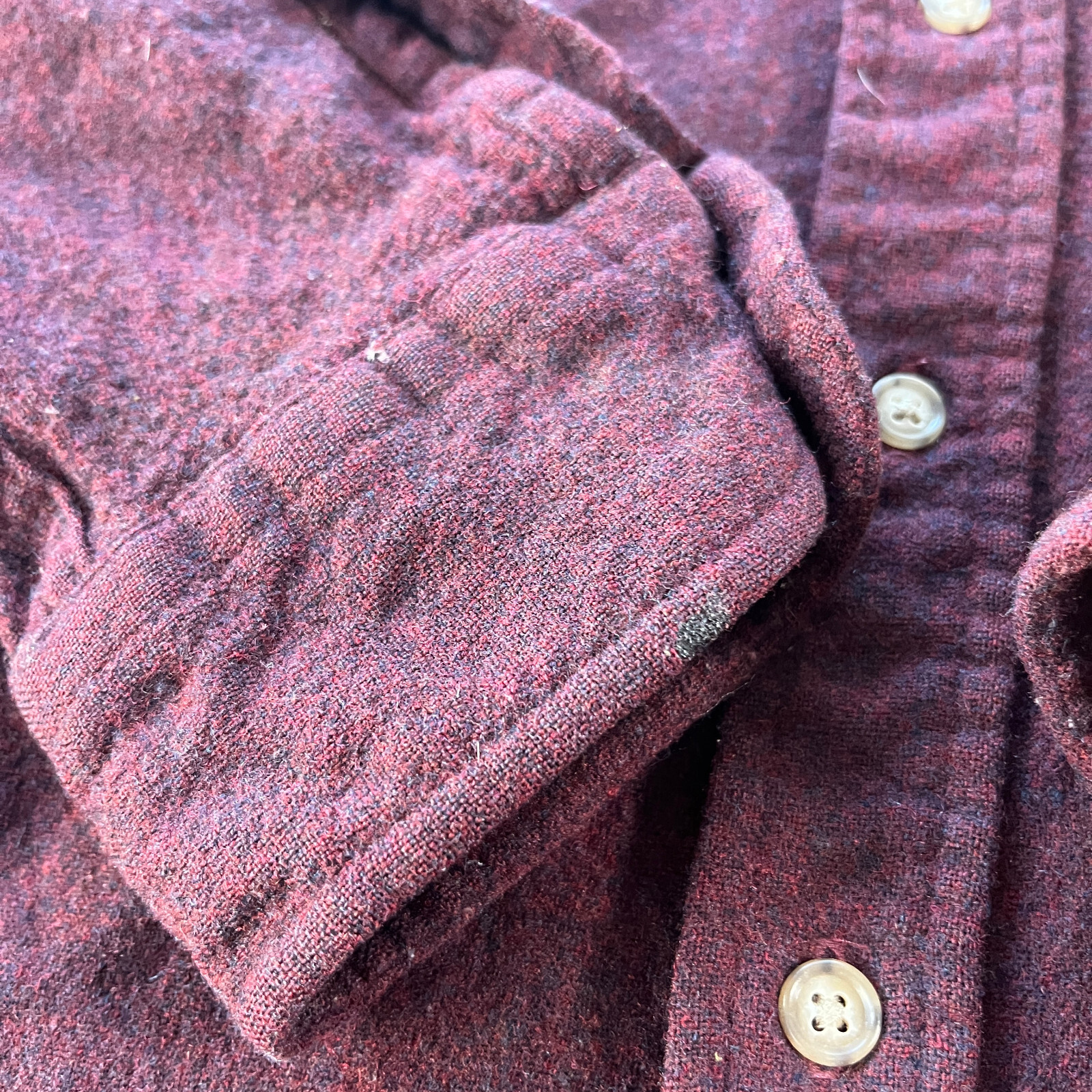 Pendleton Shirt Mens Extra Large Purple Flannel Wool Elbow Pads Classic