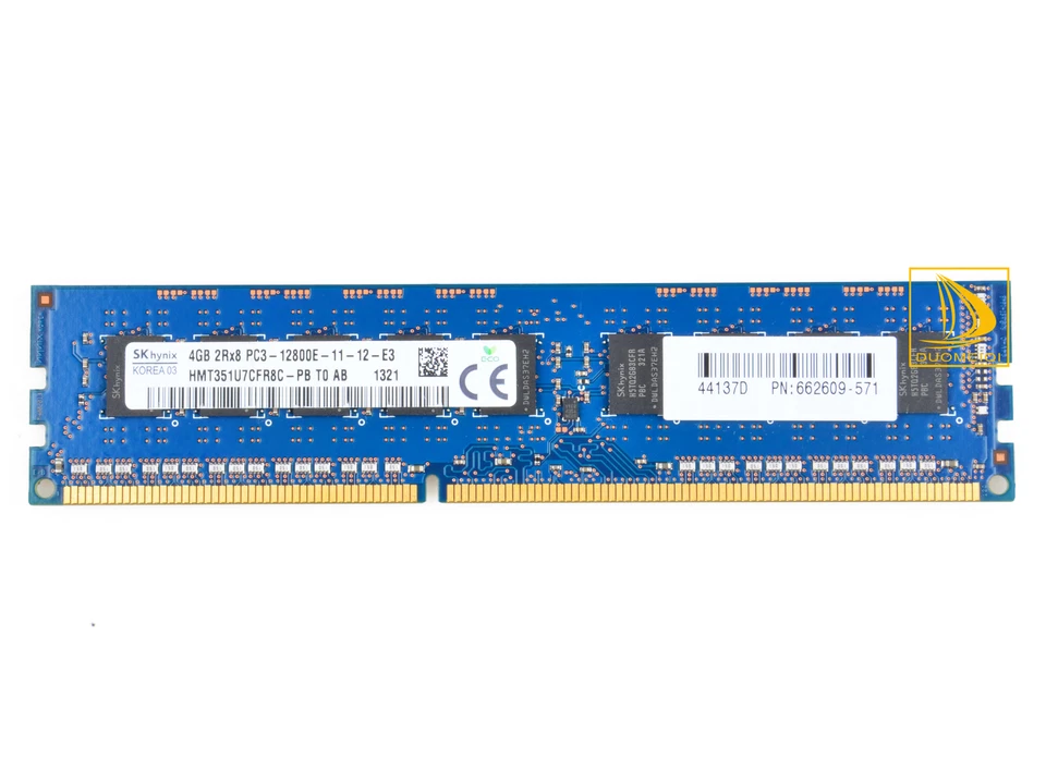 16 GB RAM SK Hynix 4 x 4 GB 2Rx8 DDR3 1600 MHZ PC3-12800E, CL11 DIMM memoria desktop - Immagine 3 di 4