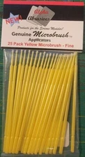 Alpha Abrasives 1301 Genuine Microbrush Applicators YELLOW 25 pack