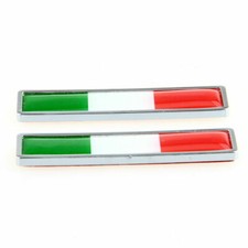 Italian Flag Emblem Metal Emblem Car Motorcycle Decoration Sticker Body Kit Pair