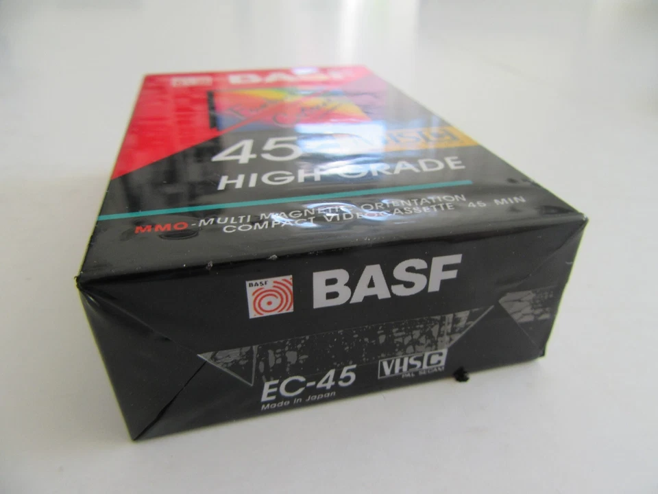 2 x Videocassette Fujifilm 90 SHG 8mm & BASF 45 VHS C HIGH GRADE Neu in OVP - Image 3 of 4