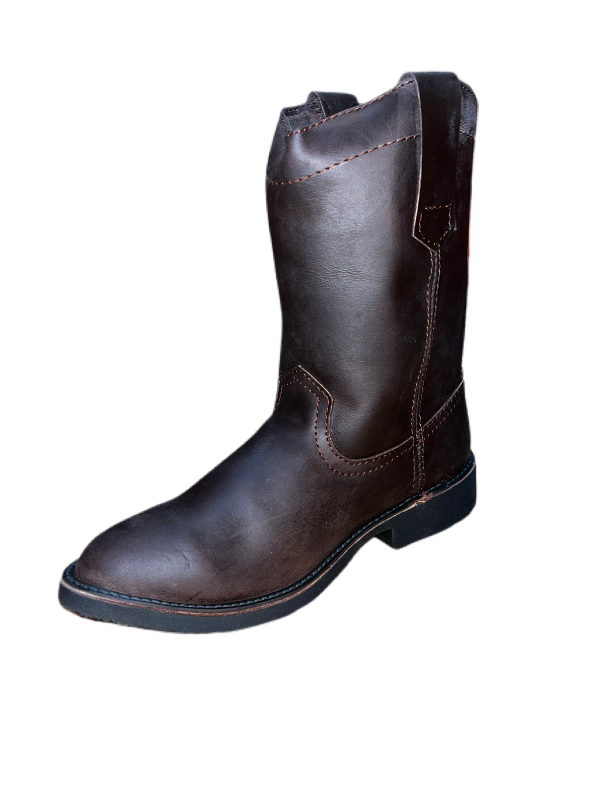 Men's Roper Leather Boots Crazy Brown Dress Or For Work Boots eBay