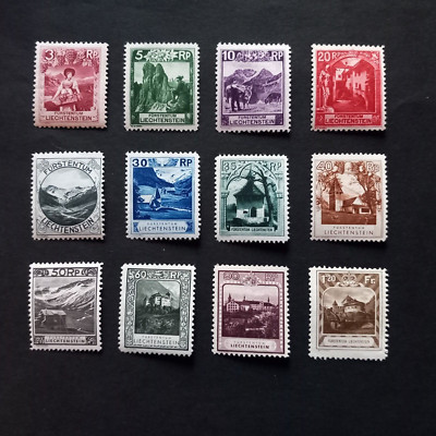 LIECHTENSTEIN 1930 / VERSCHIEDENE THEMEN -(DENT. GEMEINDEN) - NR. 12 SPRACHWERTE MH*