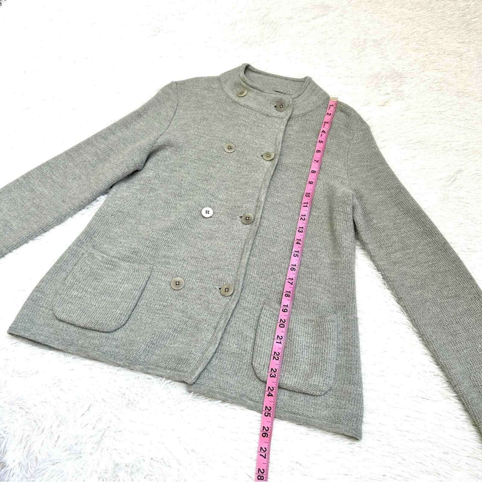 Talbots Lambswool Grey Double Button Up Long Slee… - image 10
