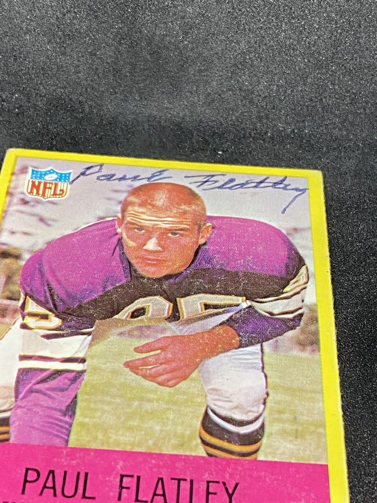 Paul Flatley 1967 Philadelphia #101 Minnesota Vikings Autographed Signed Card
