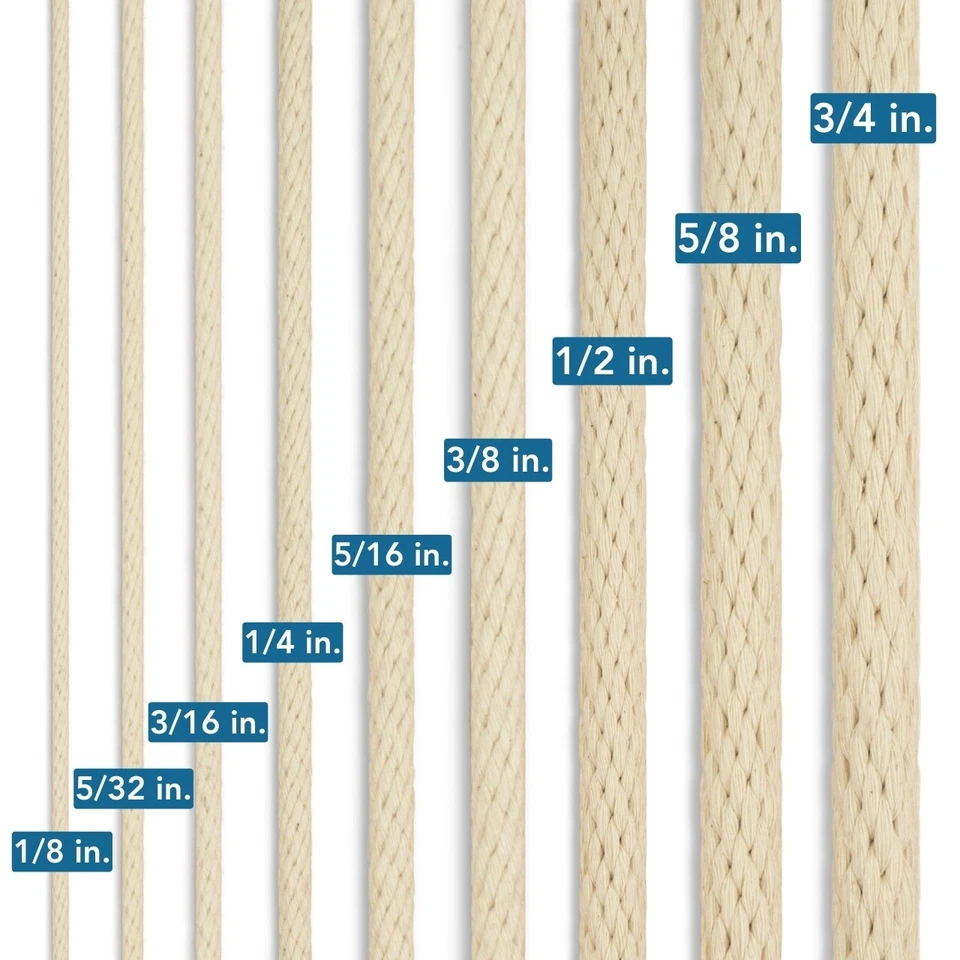 Твердая оплетка хлопок веревки искусства ремесло украшение макраме игрушка 1/8 1/4 3/8 1/2 5/8 3/4 - Изображение 2 из 2