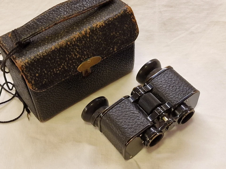 Opernglas CARL ZEISS JENA TELEATER um 1914 binoculars 3x13.5