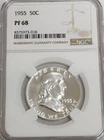 1955 PF68 Franklin Half Dollar NGC