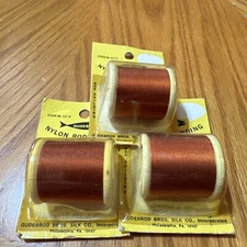3 Spools Gudebrod Rod Building Thread 521 B 257 Rust 100 Yds Per Spool Size E
