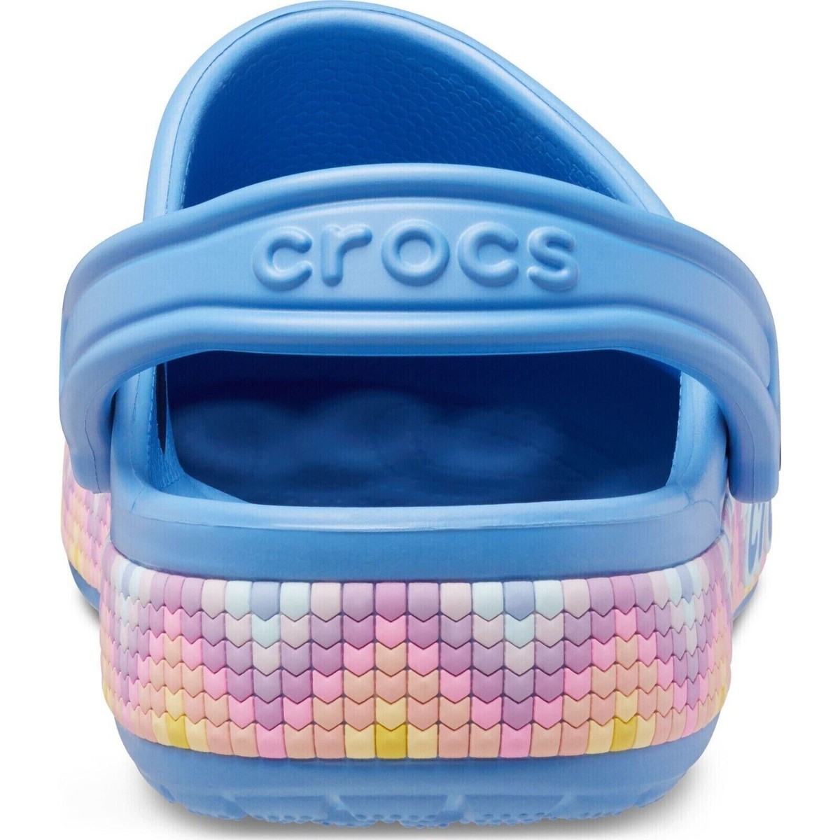 Crocs Bayaband Chevron Band Clogs Slip On Shoes Blue Size  display picture 2