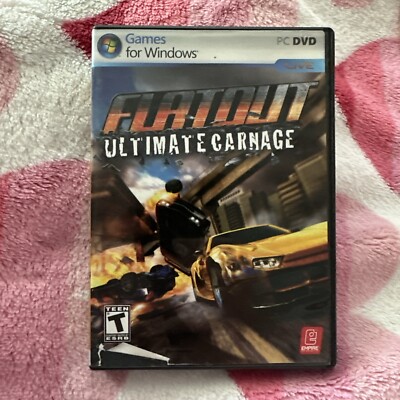 Flatout Ultimate Carnage Video Game (Windows PC DVD, 2008) Complete