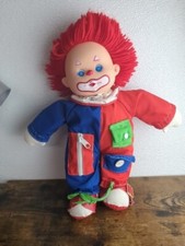 Chadwick DRESS ME Clown Doll 14" Teaching Plush Snap Button Zipper 1992