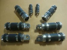 BIG DOG MOTORCYCLES BANDED FOOT PEG SET 2004-11 FULL SET w/ PASSENGER TOE GRIPS 