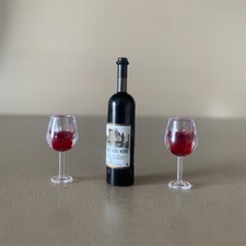 1/12 Scale Wine Bottle & Glasses Model for 6 ...