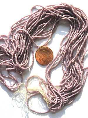 Antique Micro Seed Beads-14/0-16/0 Matte Lavender Cheyenne Purple Variegated