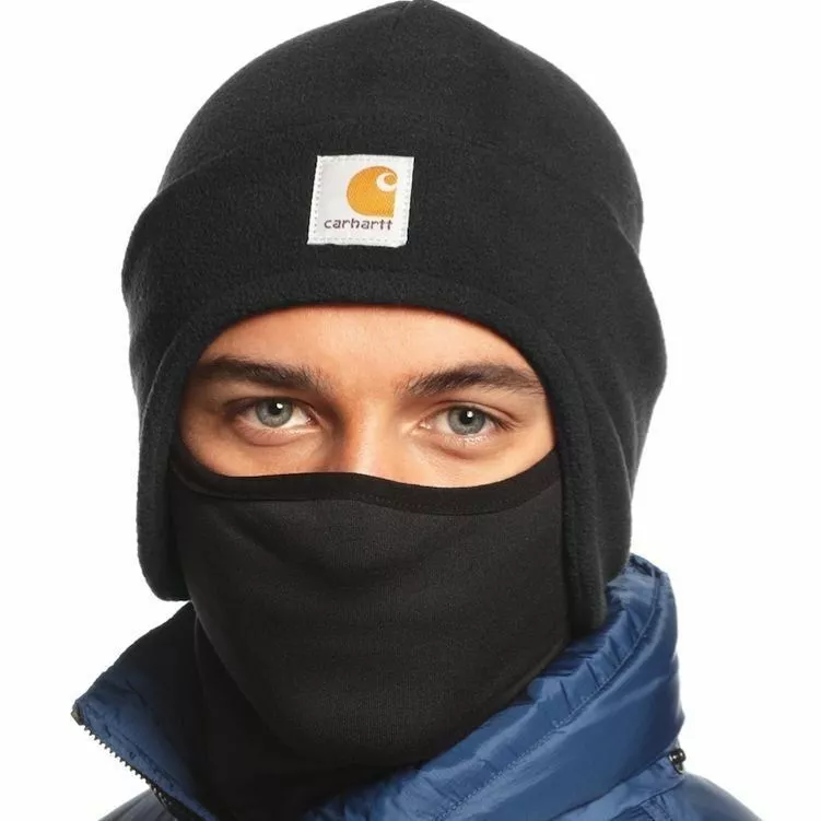 Carhartt 2 In 1 Fleece Cap Mask in Black FREE US SHIP Face