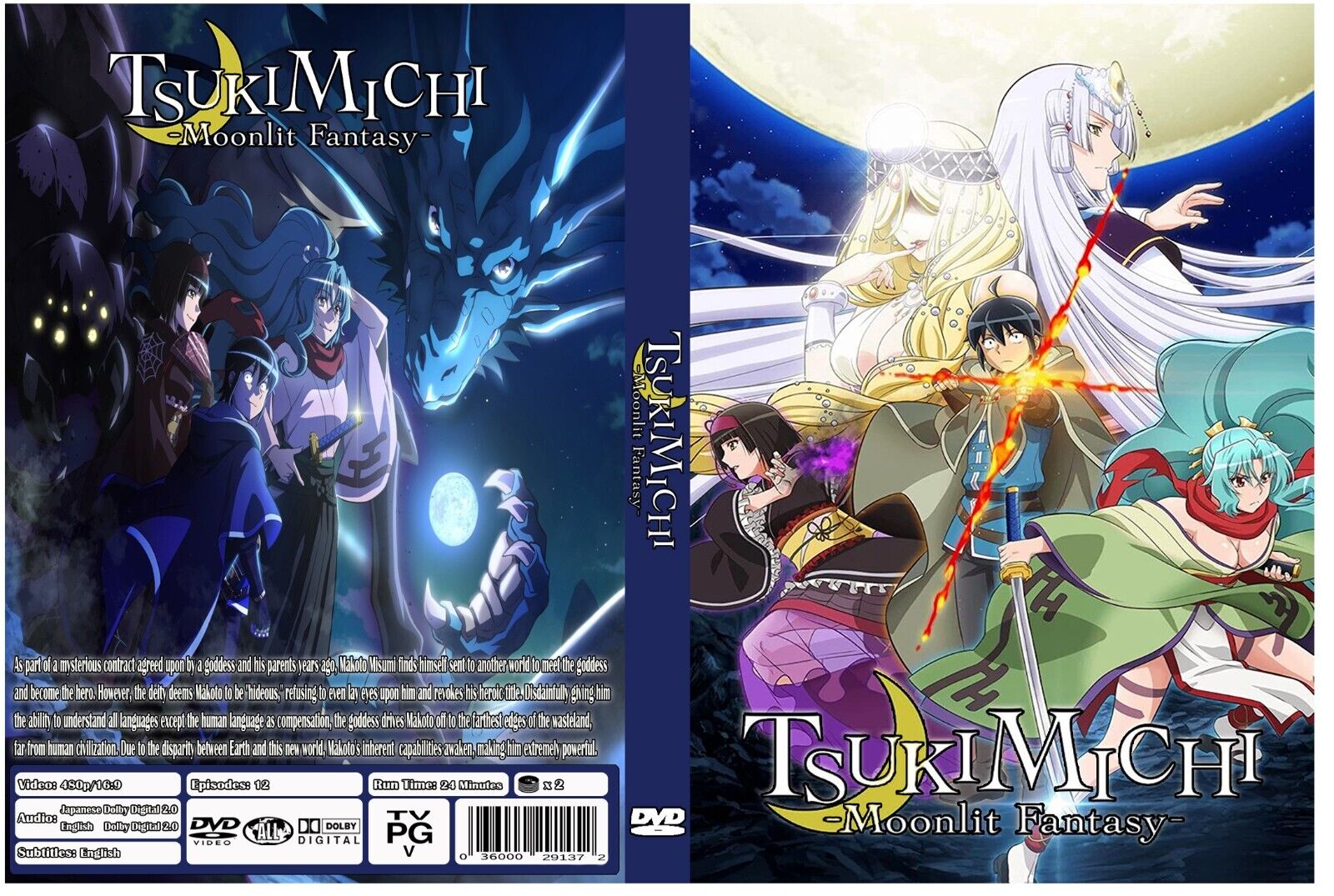 DVD Anime Tsukimichi Moonlit Fantasy / Tsuki ga Michibiku Isekai