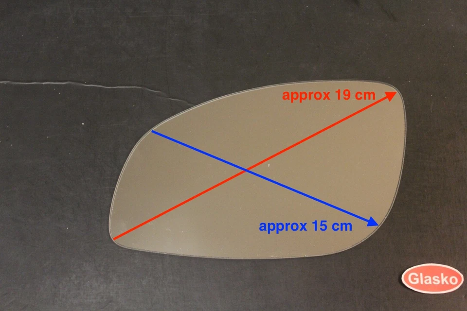 LEFT Passenger sideCONVEX mirror glass with PLATE for HOLDEN VECTRA C 2003-2008 - image 2 of 3