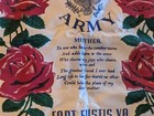 Two Vintage US Army  Souvenir Pillow Covers Blue Fringed Edge Fort Eustis VA. — photo 5