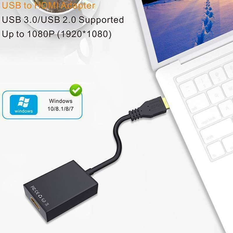 USB To HDMI Adapter – 1080P Converter For PC & Laptop To TV/Projector, Compatible With Windows