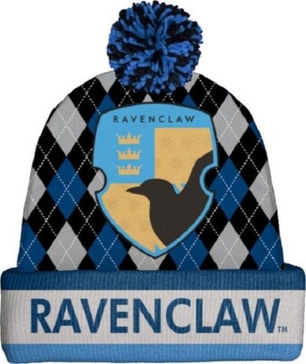 New Harry Potter Ravenclaw House Beanie Hat Adult Winter One Size Raven Blue NWT