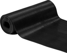 72" Wide Black Rubber 1/8"Corrugated Ribbed Industrial Mat