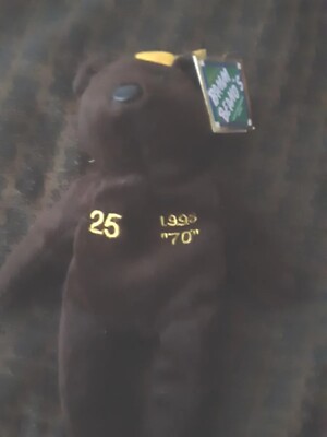 MLB McGwire #25 Home Run # 70 Beanie Baby Salvino's BAMM BEANO's 