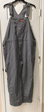 Dickies Men's Coverall Bib Overall Workwear Cotton Stripe Adjustable Strap 90s