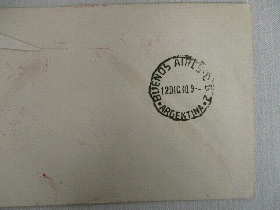 NOV 22 1940 FIRST VOYAGE BUENOS AIRES SS DELTARGENTINO UNITED STATES MAIL COVER - Image 2 of 2