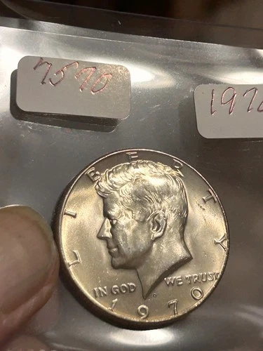 1970 D KENNEDY SILVER HALF DOLLAR - BU GEM - LOW MINTAGE SEMI KEY DATE