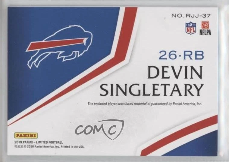 2019 Panini Limited Rookie Jumbo Jerseys /99 Devin Singletary #RJJ-37 RC - Image 2 of 2