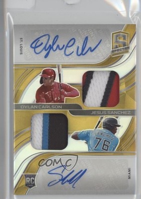 2021 Panini Spectra Gold Prizm 10/10 Jesus Sanchez Dylan Carlson Auto RC 9l4