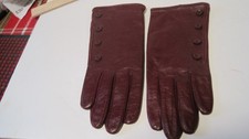 Vintage Leather Gloves Maroon Dark Red Wilson's Size small