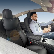 TESBEAUTY Nappa Leather Headrest Pillow 2 Packs for Tesla Neck Pillow Y/3/S/X