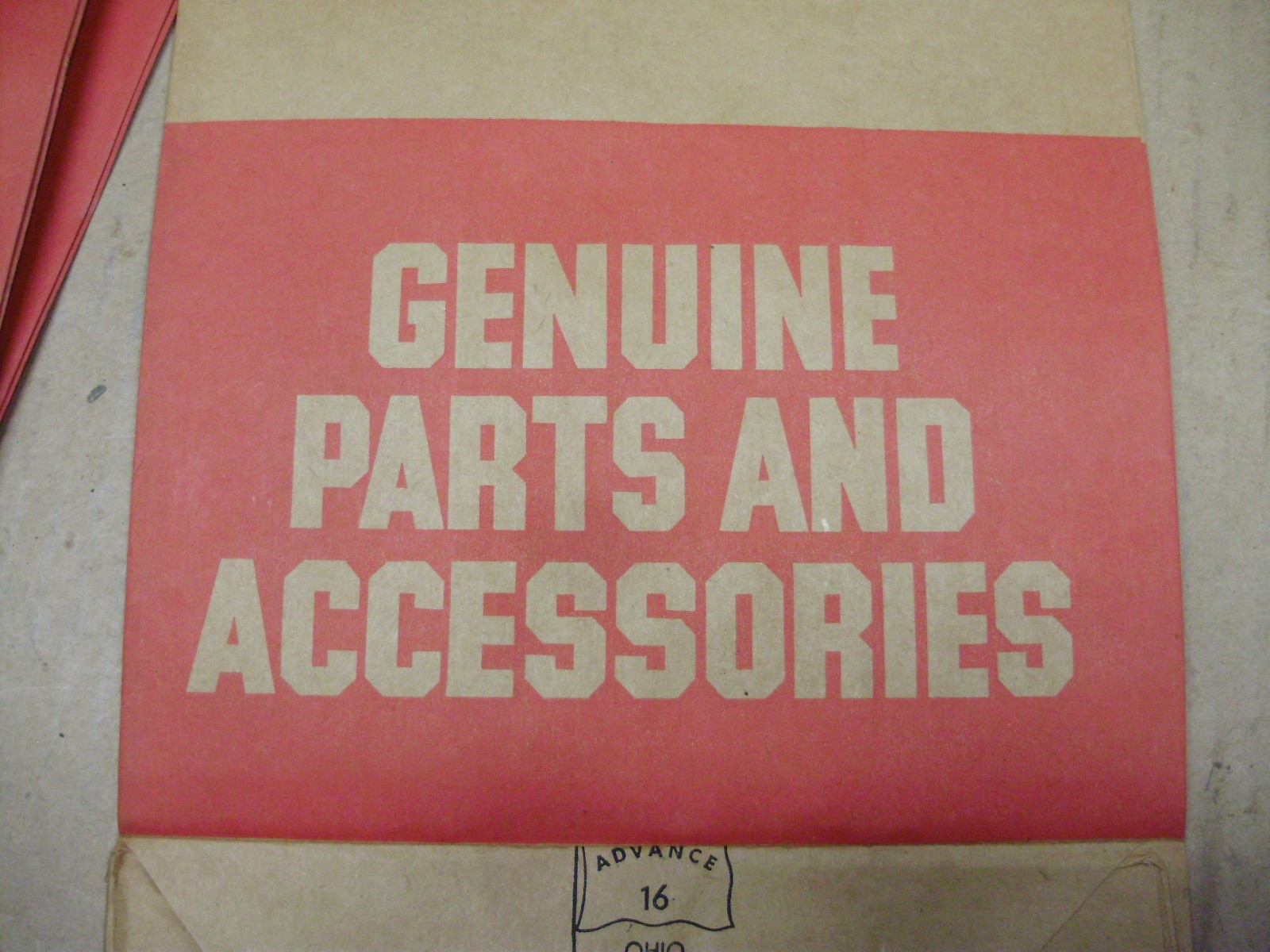 Massey Ferguson Genuine Parts And Accessories Paper Bags, Lot of 5, 16-1/4" High
