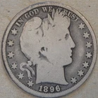 1896 Barber Half Dollar 50c G+ As Pictured Bk4