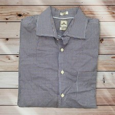 C5 Peter Millar Shirt Top Dress Shirt Men's 16.5 Large Button Front Plaid
